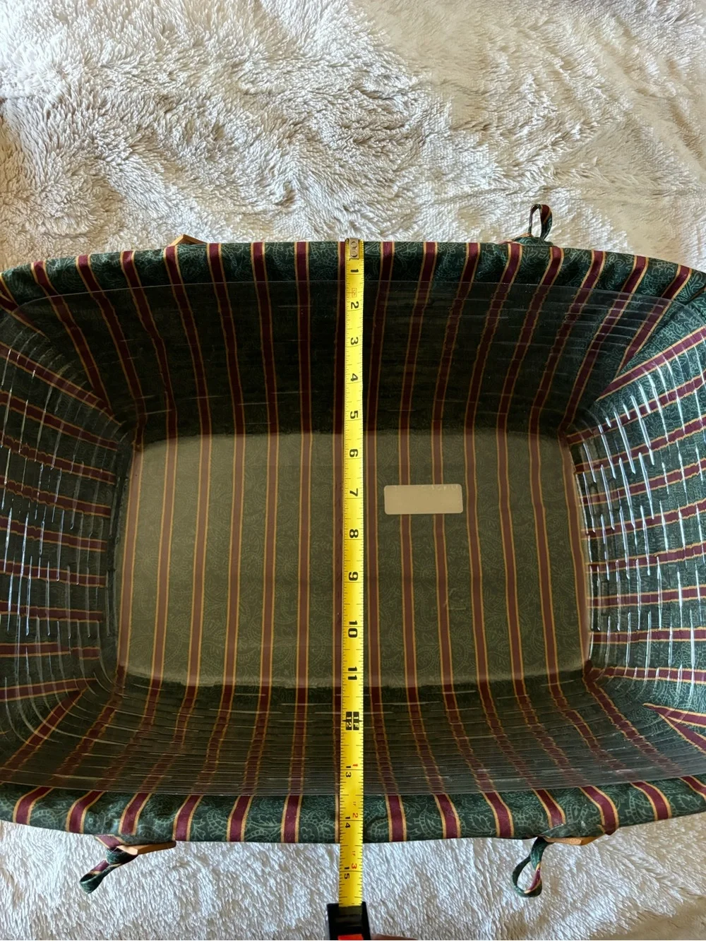 Longaberger 1996 Holiday Hostess Yuletide Treasures Imperial Stripes Basket